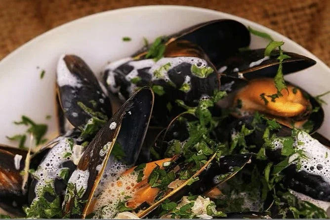 Hvitvinsdampede blåskjell