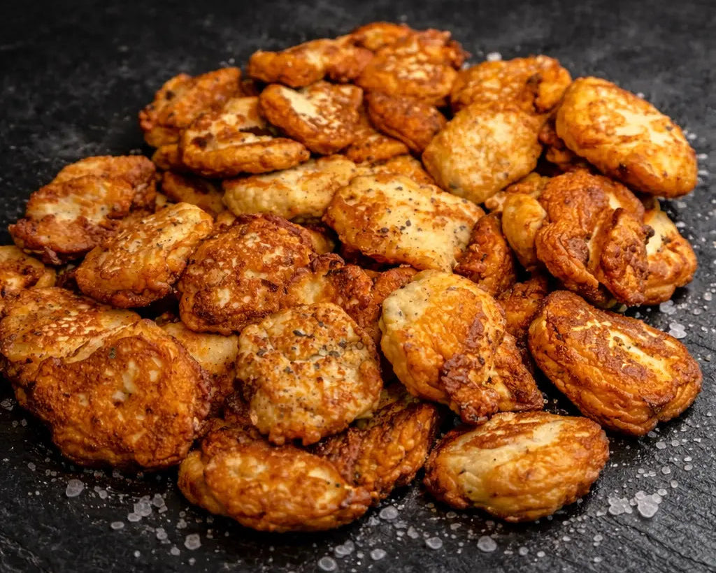 Fiskekaker fra Havøyet. Laget av hvit fisk fra Havøyet, og produsert av Le Chef. Leveres hjem til alle i Bergen og omegn.